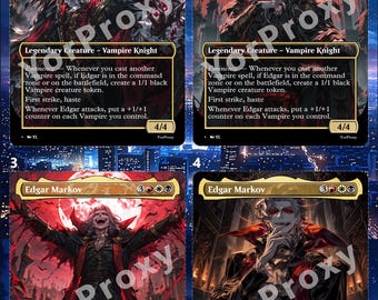 MTG Foil Proxy – Edgar Markov EDH Commander | Anpassat Alt Art-kort