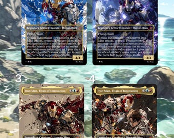 MTG Foil Proxy – Iron Man, Titan of Innovation Commander | Alt Art Custom Card