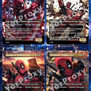 Deadpool Trading Cards - Etsy