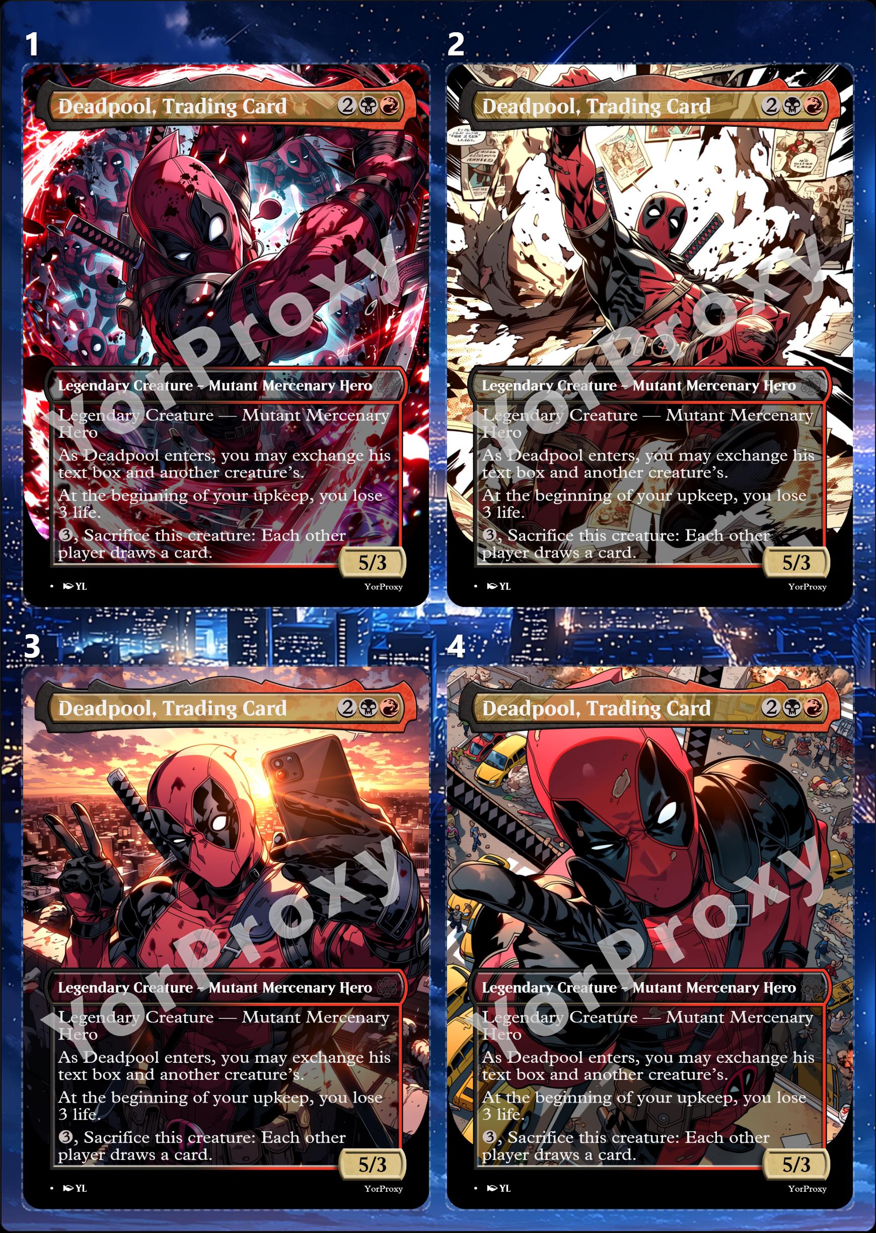 Deadpool Trading Card - Etsy