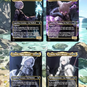 MTG Foil Proxy – Y'shtola, der selige Kommandant der Nacht | Alt Kunst benutzerdefinierte Karte