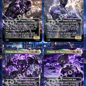 MTG Foil Proxy – T'Challa, dowódca Czarnych Panter | Karta z grafiką alternatywną