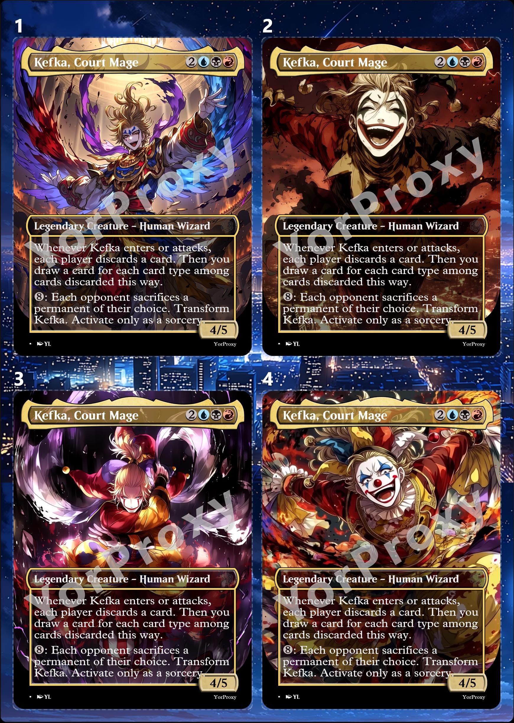 MTG Foil Proxy – Kefka, Court Mage EDH Commander | Alt Art Custom