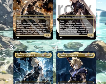 MTG Foil Proxy – Cloud, Ex-SOLDIER Commander | Alt Art Custom Card