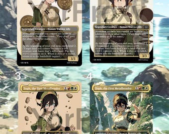 MTG Foil Proxy – Toph, the First Metalbender Commander | Alt Art Custom Card