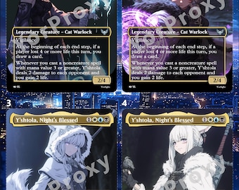 MTG Foil Proxy – Y'shtola, Night's Blessed EDH Commander | Alt Art Custom Card