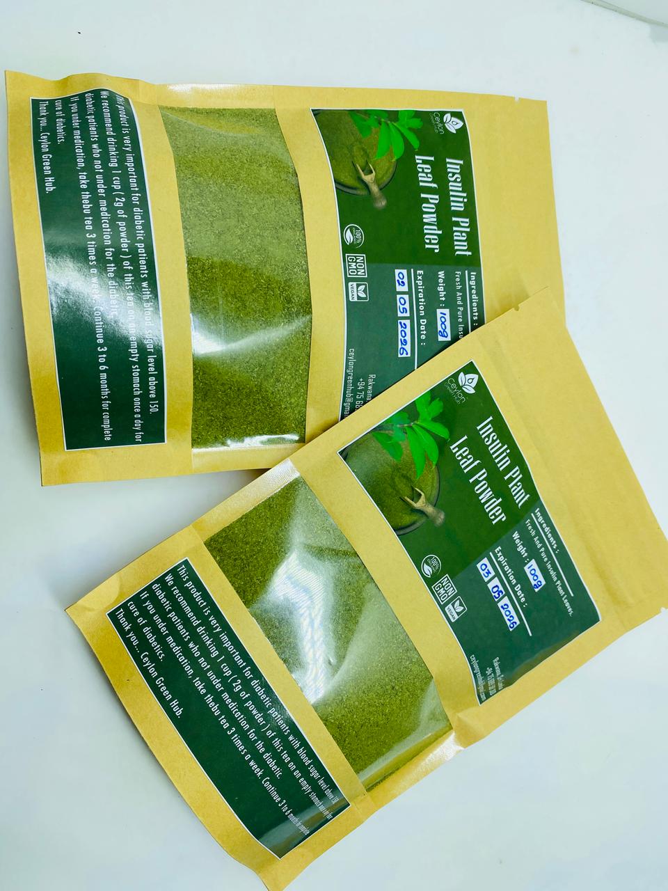 Insulin Plant Leaves Powder ( Costus Igneus ) Thebu Powder | 100% ...