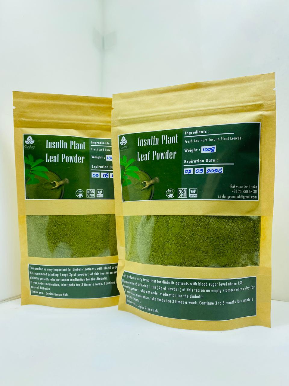 Insulin Plant Leaves Powder ( Costus Igneus ) Thebu Powder | 100% ...