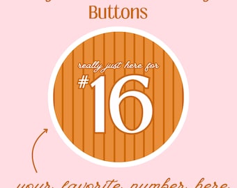 Burnt Orange Player Number Button
