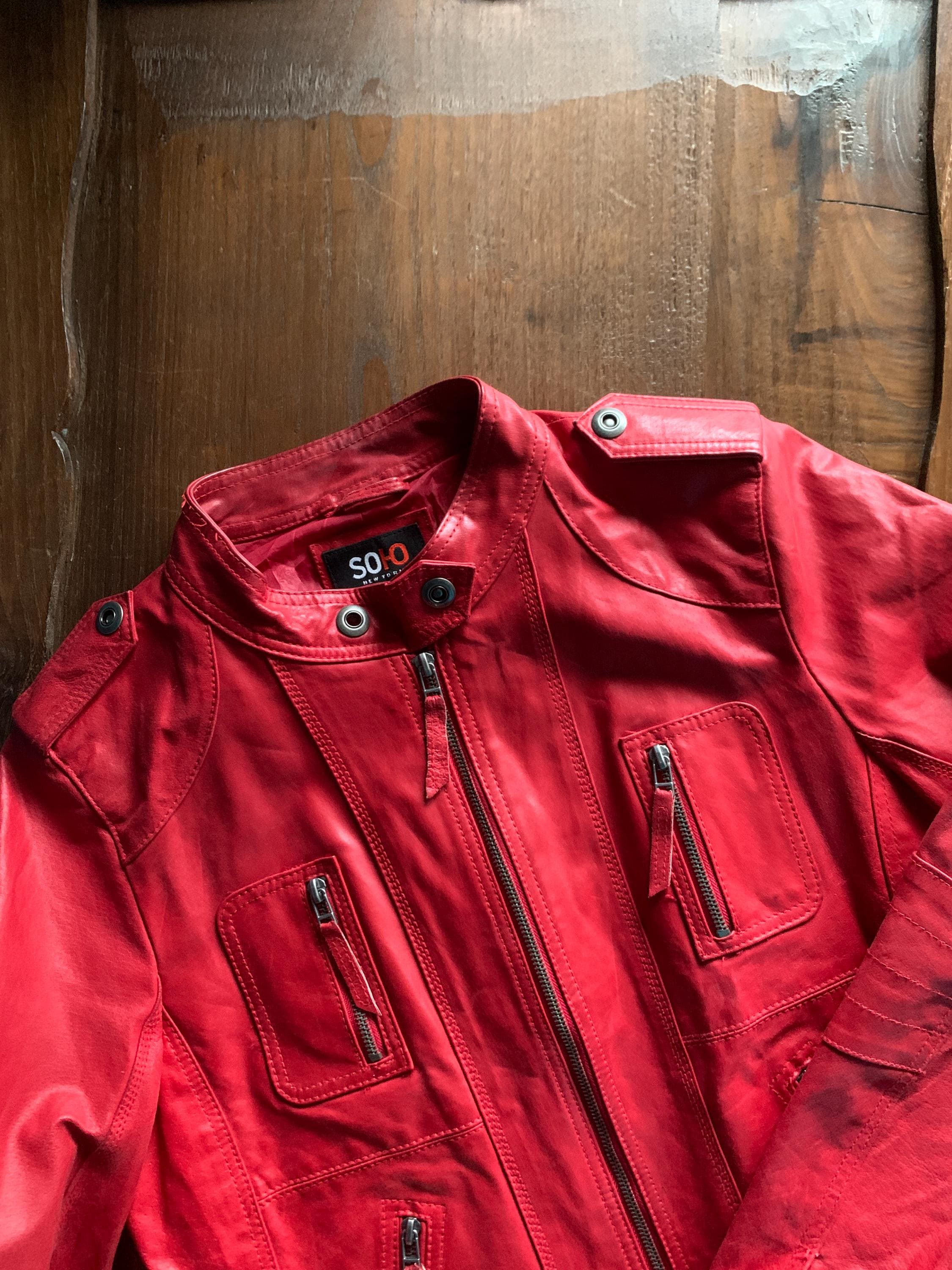 Soho Leather Jacket - Etsy UK