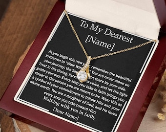 2026 LDS Youth Theme Necklace Walk With Me Jewelry Personalized Latter-day Saint Youth Gift 2026 Keepsake Spiritual Walk with Jesus Christ
