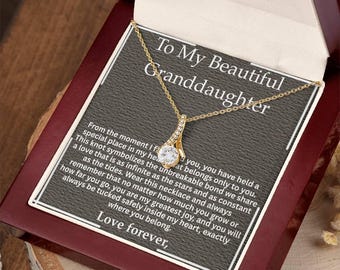 To My Granddaughter Necklace Keepsake Jewelry Meaningful Gift for Granddaughter from Grandma Sentimental Birthday Gift Wedding graduation