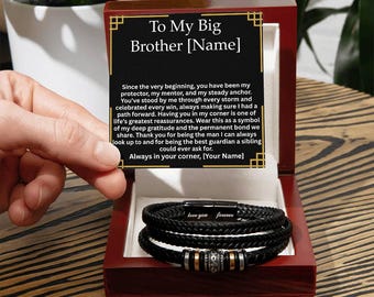 Protective Older Brother Gift Bracelet Big Brother Appreciation Gift Personalized Birthday Gift Best Brother Ever Keepsake Big Bro Gift