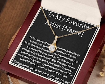 First Solo Art Show Gift Necklace Artist Debut Celebration Gift Personalized Gallery Opening Keepsake Art Exhibition Congratulations