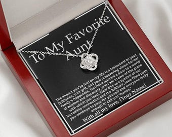 To My Favorite Aunt Necklace Best Auntie Ever Gift Birthday Gift Aunt Birthday Keepsake Personalized Appreciation Gift Jewelry Christmas