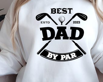 Meilleur sweat-shirt de golf papa, cadeau papa golfeur, chemise de golf fête des pères, col rond papa amateur de golf, cadeau drôle de papa golfeur