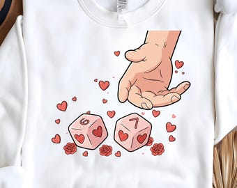 Sweat-shirt 67 dés pour la Saint-Valentin, sweat-shirt 67 Couple Dice, chemise rétro Preppy Six Seven Valentine