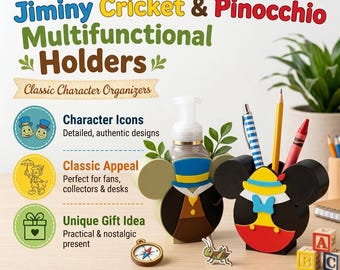 Jiminy Cricket and Pinocchio Soap Holder – Limited Request Edition | Disney Inspired Bath and Body Works Bottle Cover