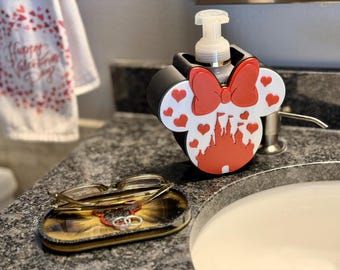 扇風機風バスルームカウンターセット：マウスヘッド樹脂トレイ＆ソープホルダー