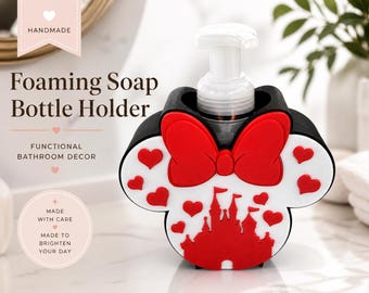 Bath & Body Works Soap Holder | Foaming Soap Dispenser Cover | Disney-Inspired Mouse Soap Bottle Holder | 3D Printed Bathroom Counter Decor