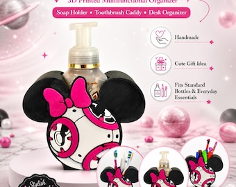 Disney Star Wars Inspired Soap Holder Series | BB-8 Minnie Design | Bath & Body Works Bottle Holder