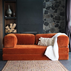 Modulares Sofa Luxus Samt, Benutzerdefinierte faltbare Sofa, Teddy Wohnzimmer Schnittcouch Bild 1