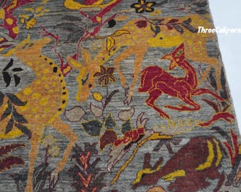 Ręcznie tkany dywan z wełny afgańskiej: turkmeński projekt Khal Muhammadi Bukhara, naturalne barwniki roślinne