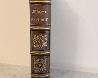 1846 - large elegant French leather binding. Illustrated political novel.