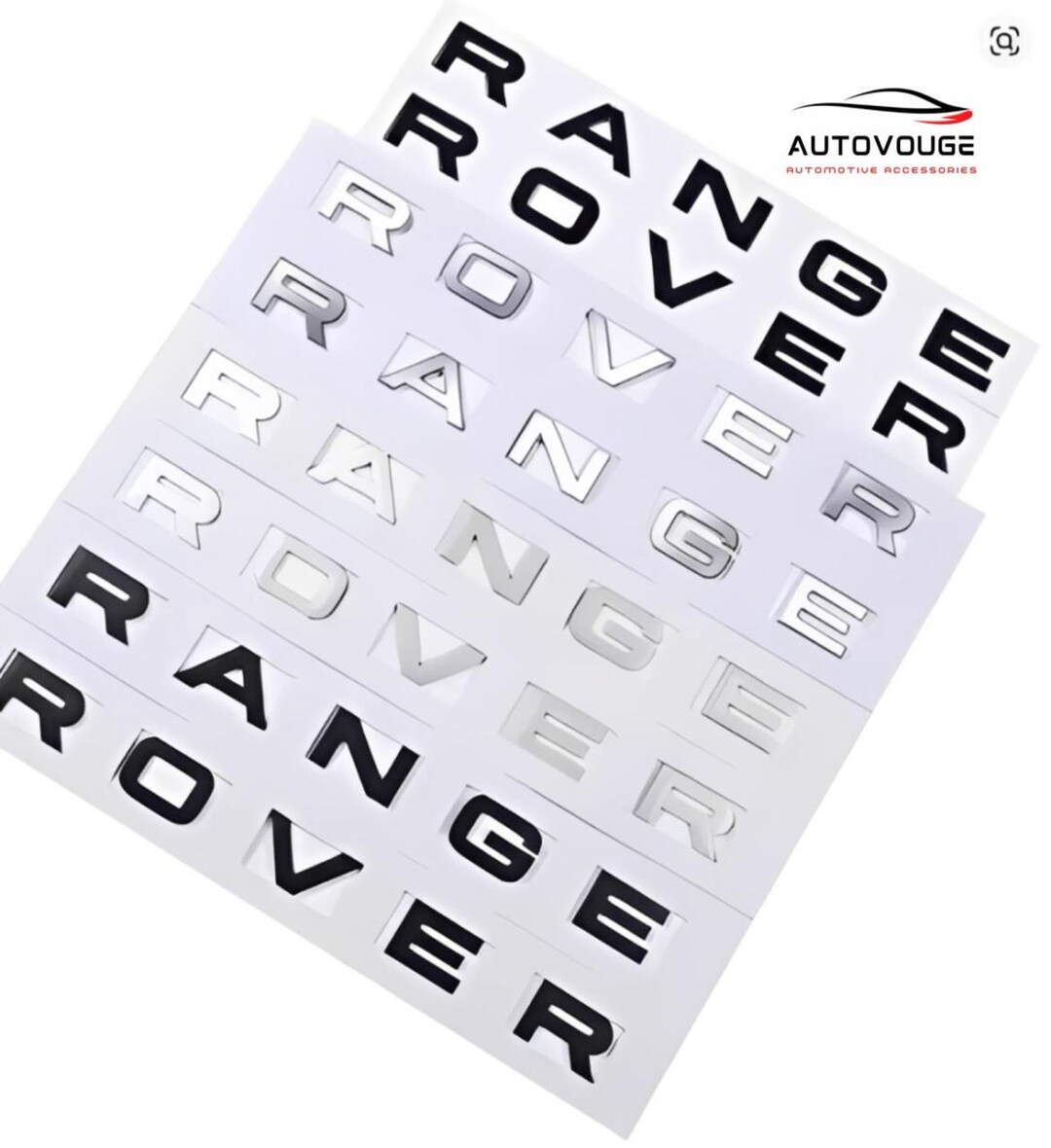 Range Rover Letter Kit RANGE ROVER Gloss Black Lettering Badge Emblem Front or Rear for Vogue ...