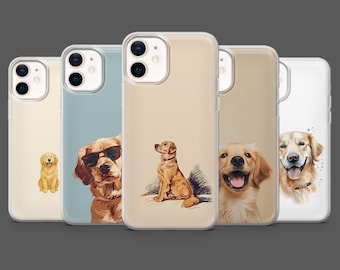 Etui na telefon z wizerunkiem szczeniaka golden retrievera do modeli iPhone 17Pro, 16, 15, 14, 13, 12, Samsung S26, S25, S24, S23, A17, A26, A57, Pixel 10, 9