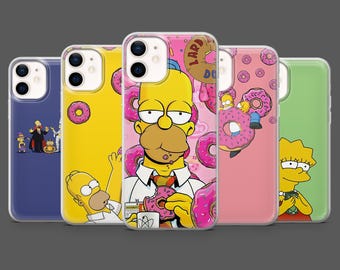Etui na telefon Homer Lisa z motywem Simpsonów, MagSafe Cover do iPhone'a 17Pro, 16, 15, 14, 13, Samsunga S26, S25, S24, S23, A17, A26, A57, Pixela 10, 9