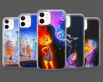Elemental Handyhülle Flamme Eis Disney Cover für iPhone 17Pro, 16, 15, 14, 13, 12, Samsung S26, S25, S24, S23, A17, A26, A57, Pixel 10, 9
