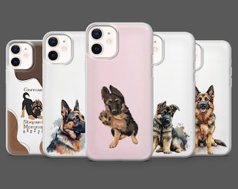 Etui na telefon z owczarkiem niemieckim i osłoną MagSafe na iPhone'a 17Pro, 16, 15, 14, 13, Samsunga S26, S25, S24, S23, A17, A26, A57, Pixela 10, 9