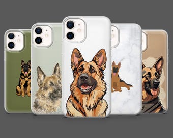 Elsässische Schäferhund Handyhülle Elsässer Hund Cover für iPhone 17Pro, 16, 15, 14, 13, 12, Samsung S26, S25, S24, S23, A17, A26, A57, Pixel 10, 9