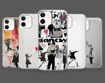 Etui na telefon Banksy Street Art Graffiti MagSafe Cover do iPhone'a 17Pro, 16, 15, 14, 13, Samsunga S26, S25, S24, S23, A17, A26, A57, Pixela 10, 9