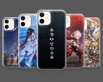 Genshin Auswirkungen Smartphone Hülle Videospiel Anime Abdeckung für iPhone 17Pro, 16, 15, 14, 13, 12, Samsung S26, S25, S24, S23, A17, A26,A57, Pixel 10, 9