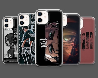 Etui na telefon Eren Yeager AOT Attack On Titan Cover do iPhone'a 17Pro, 16, 15, 14, 13, 12, Samsunga S26, S25, S24, S23, A17, A26, A57, Pixela 10, 9
