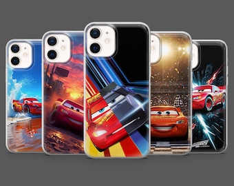 Etui na telefon z motywem filmu Auta z Zygzakiem McQueenem na iPhone'a 17Pro, 16, 15, 14, 13, 12, Samsunga S26, S25, S24, S23, A17, A26, A57, Pixela 10, 9