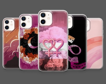 Lesbian Phone Case LGBTQ Gay Pride Cover for iPhone 17Pro, 16, 15, 14, 13, 12, Samsung S26, S25, S24, S23, A17, A26, A57, Pixel 10, 9