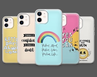 Etui na telefon z motywującym, optymistycznym cytatem i osłoną MagSafe do iPhone'a 17Pro, 16, 15, 14, 13, Samsunga S26, S25, S24, S23, A17, A26, A57, Pixela 10, 9