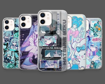 Etui na telefon Hatsune Miku z motywem anime Vocaloid na iPhone'a 17Pro, 16, 15, 14, 13, 12, Samsunga S26, S25, S24, S23, A17, A26, A57, Pixela 10, 9