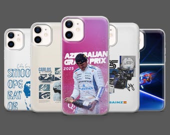 Carlos Sainz Phone Case F1 Formel 1 Handyhülle für iPhone 17Pro, 16, 15, 14, 13, 12, Samsung S26, S25, S24, S23, A17, A26, A57, Pixel 10, 9