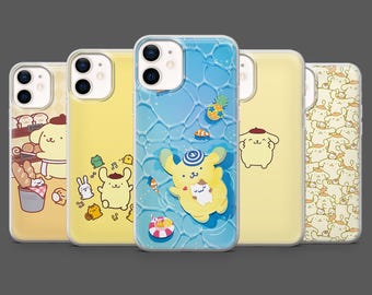 Pompompurin Handyhülle Sanrio Kawaii Cover für iPhone 17 Pro, 16, 15, 14, 13, 12, Samsung S26, S25, S24, S23, A17, A57, A37 Pixel 10, 9