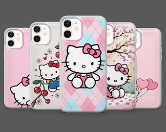 Etui na telefon Kitty Hello Pink Sanrio Cover do iPhone'a 17Pro, 16, 15, 14, 13, 12, Samsunga S26, S25, S24, S23, A17, A26, A57, Pixela 10, 9