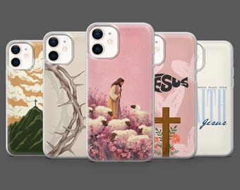 Handyhülle mit Bibelmotiven – Jesus, Gott, Christentum – für iPhone 17 Pro, 16, 15, 14, 13, 12, Samsung S26, S25, S24, S23, A17, A57, A37, Pixel 10, 9