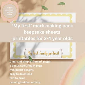 Toddler Scribble Art Keepsakes | Pre-Writing Practice (Digital Download)
