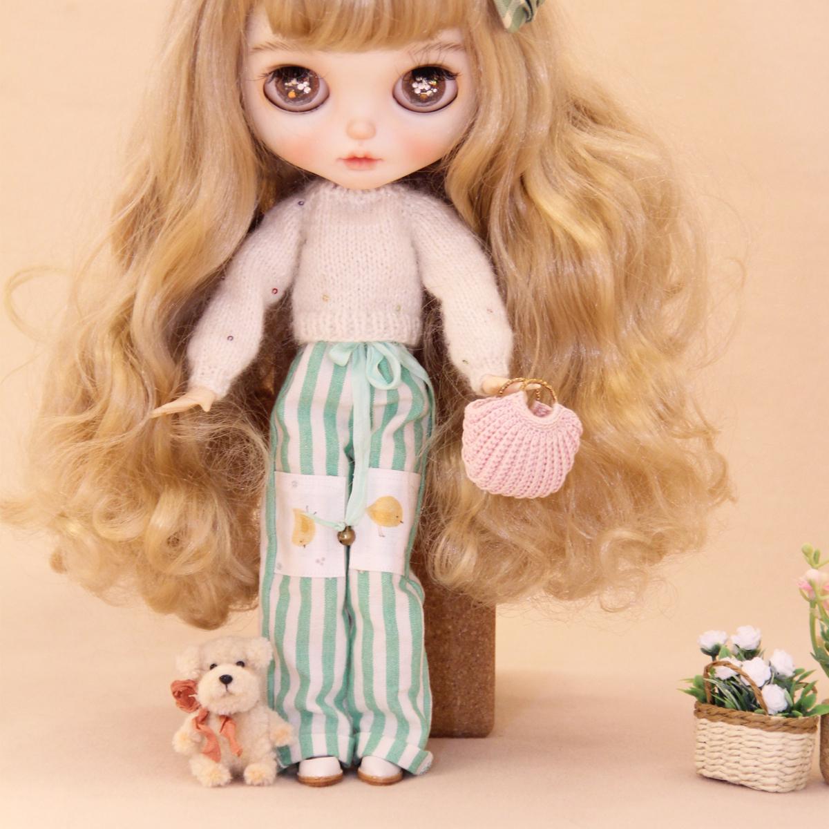 Mini Crochet Doll Handbag, Pastel Shell Bag for Blythe, BJD & Maileg ...