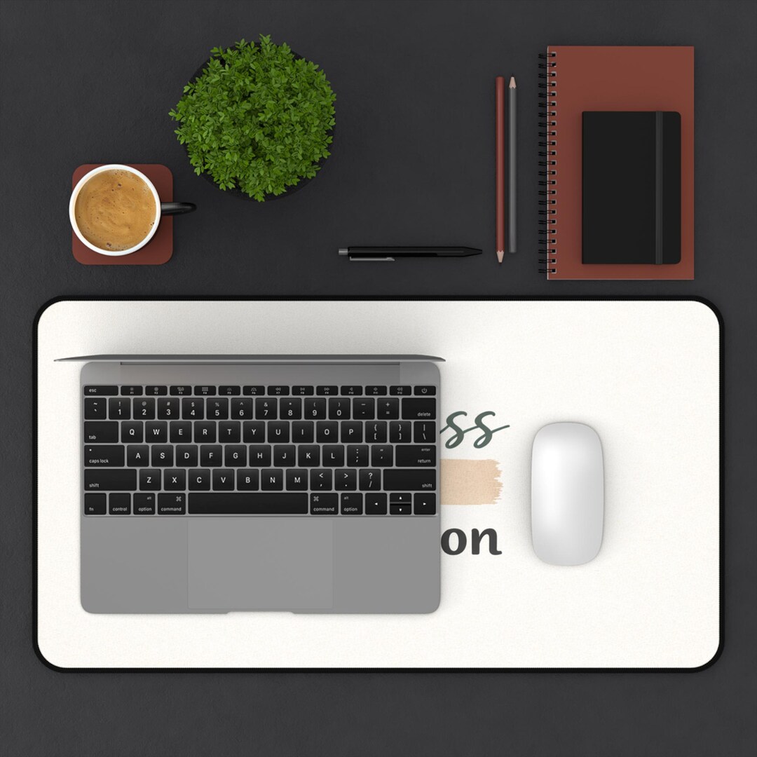 Progress Over Perfection Office Desk Mat, Neutral Script Design - Etsy