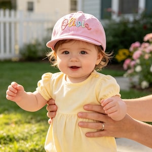 Custom Baby Hat, Personalized Name Hat for Kids, Embroidered Toddler Hat, Baby Sun Hat, Kids Baseball Cap,  Baby Shower Gift, Birthday Gift