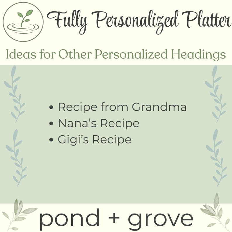 Memorial Handwritten Recipe Platter, Custom Recipe Plate From Loved One ...